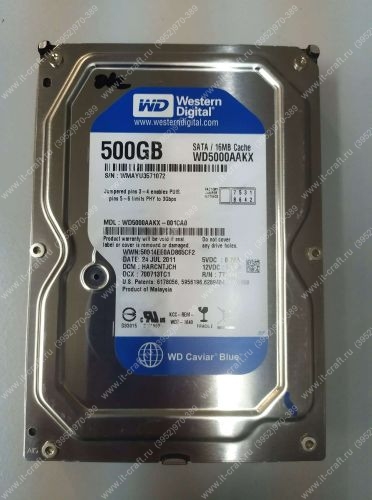 SATA 6Gb/s HDD 500GB Western Digital Blue WD5000AAKX 